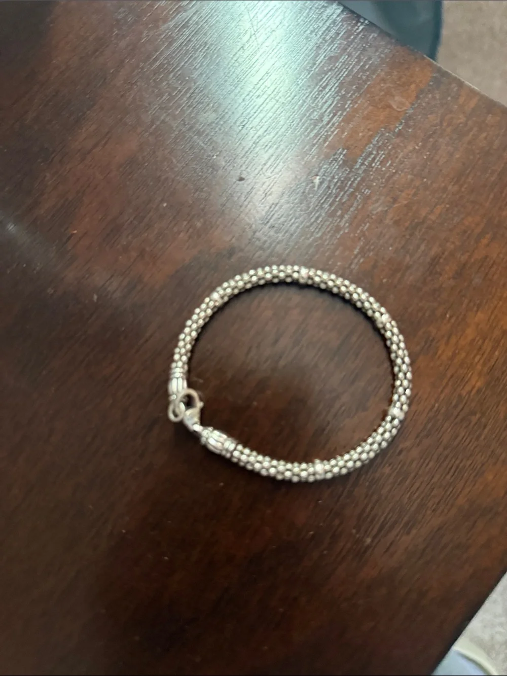LAGOS Silver Beaded Rope Bracelet